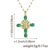 Necklace Copper Inlaid Zircon Geometric Style Diamond Jewelry