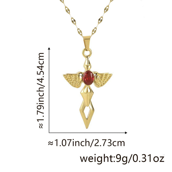 Necklace Copper Inlaid Zircon Geometric Style Diamond Jewelry