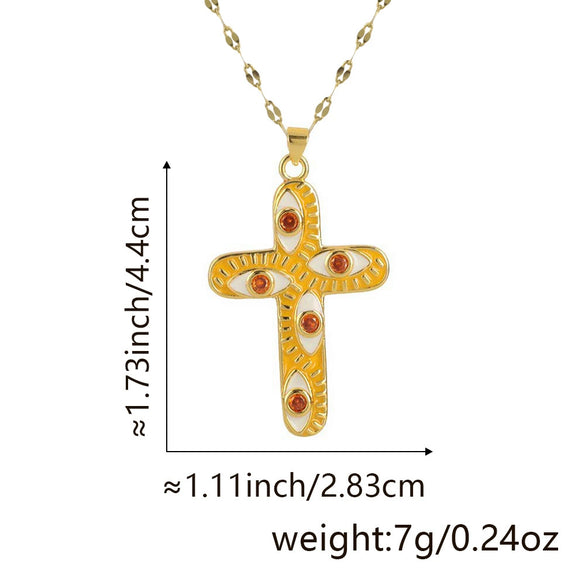 Necklace Copper Inlaid Zircon Geometric Style Diamond Jewelry
