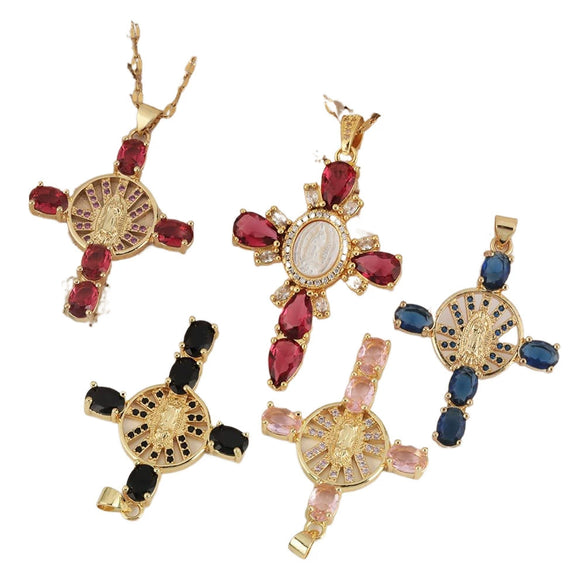 Necklace Copper Inlaid Zircon Geometric Style Diamond Jewelry