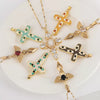 Necklace Copper Inlaid Zircon Geometric Style Diamond Jewelry