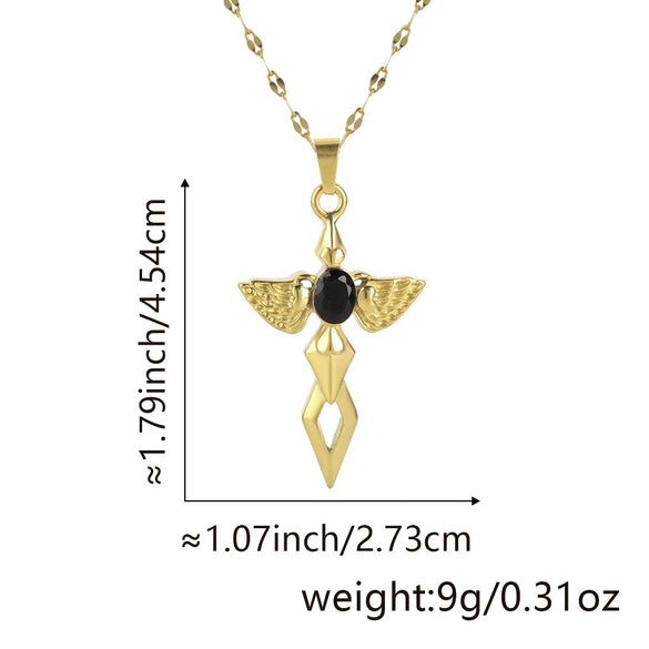 Necklace Copper Inlaid Zircon Geometric Style Diamond Jewelry