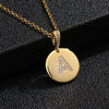 Necklace Copper Inlaid Zircon Letter Geometric Oshaped Titanium Steel Chain Unisex Stylish