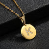 Necklace Copper Inlaid Zircon Letter Geometric Oshaped Titanium Steel Chain Unisex Stylish