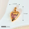 Necklace Copper Inlaid Zircon Pink Love Heart Shape Pendant With Melon Buckle Electroplating