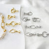 Necklace Copper 14K Gold Plated Irregular Pearl Buckle Line Pattern