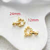 Necklace Copper 14K Gold Plated Irregular Pearl Buckle Line Pattern