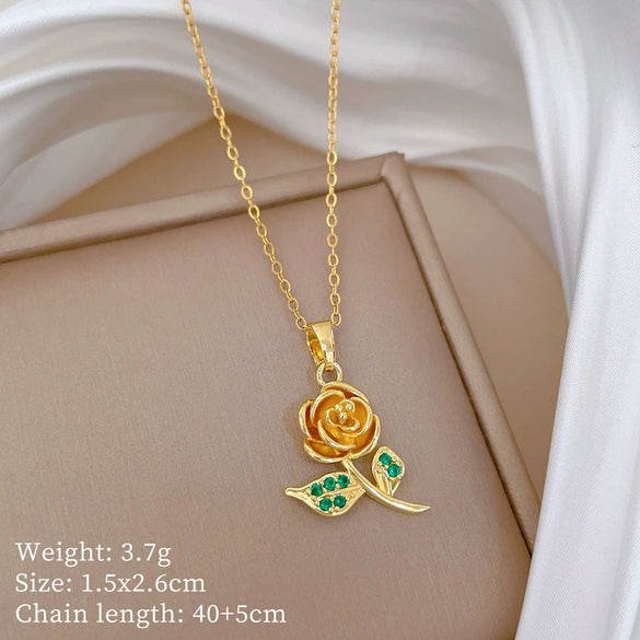 Necklace Copper Microinlaid Animal Zodiac Cartoon Minimalist Stainless Steel For Women