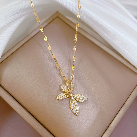 Necklace Copper Microinlaid Animal Zodiac Cartoon Minimalist Stainless Steel For Women