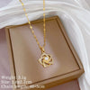 Necklace Copper Microinlaid Animal Zodiac Cartoon Minimalist Stainless Steel For Women