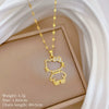 Necklace Copper Microinlaid Animal Zodiac Cartoon Minimalist Stainless Steel For Women