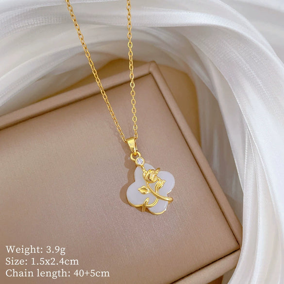 Necklace Copper Microinlaid Animal Zodiac Cartoon Minimalist Stainless Steel For Women