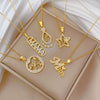 Necklace Copper Microinlaid Animal Zodiac Cartoon Minimalist Stainless Steel For Women