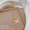 Necklace Copper Microinlaid Animal Zodiac Cartoon Minimalist Stainless Steel For Women