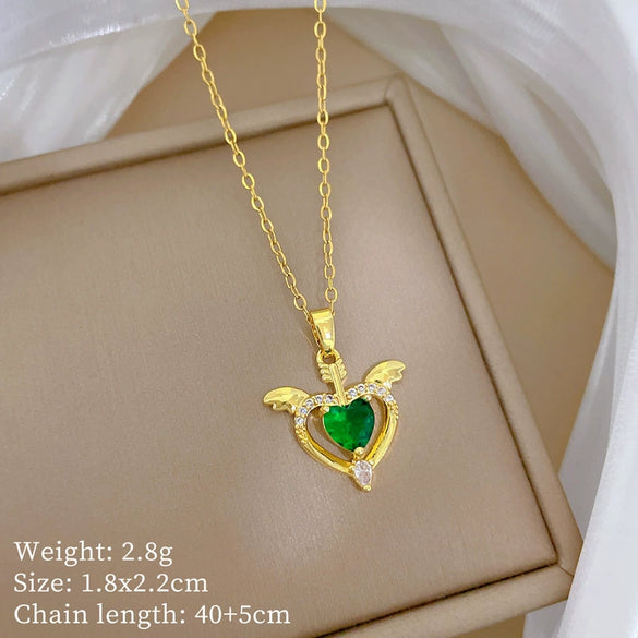 Necklace Copper Microinlaid Animal Zodiac Cartoon Minimalist Stainless Steel For Women