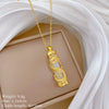 Necklace Copper Microinlaid Animal Zodiac Cartoon Minimalist Stainless Steel For Women