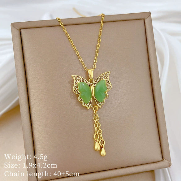 Necklace Copper Microinlaid Cross Stainless Steel Animal Zodiac Cartoon Minimalist Style Unisex