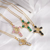 Necklace Copper Microinlaid Zircon Electroplating Ochain Women's Light Luxury Cross