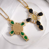 Necklace Copper Microinlaid Zircon Electroplating Ochain Women's Light Luxury Cross