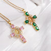 Necklace Copper Microinlaid Zircon Electroplating Ochain Women's Light Luxury Cross