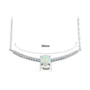 Necklace Copper Microinlaid Zircon Opal Geometric Style For Women