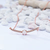 Necklace Copper Microinlaid Zircon Opal Geometric Style For Women