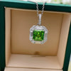 Necklace Copper Mixed Gem Inlaid Geometric Microinlaid Ochain Women's