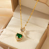 Necklace Copper Mixed Gem Inlay Constellation Doll Crown Heart Fruit Flowers Bow Insects Cartoon Characters Leaves Wave Rhombus Ushape Star Electroplated For Women