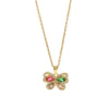 Necklace Copper Mixed Gem Inlay Constellation Doll Crown Heart Fruit Flowers Bow Insects Cartoon Characters Leaves Wave Rhombus Ushape Star Electroplated For Women