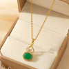 Necklace Copper Mixed Gem Inlay Constellation Doll Crown Heart Fruit Flowers Bow Insects Cartoon Characters Leaves Wave Rhombus Ushape Star Electroplated For Women