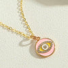 Necklace Copper Mixed Gem Inlay Devil's Eye Pendant Ochain Electroplating Artistic Retro Design For Women