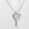 Necklace Copper Mixed Gem Inlay Diamond Heart Shape Cute Style