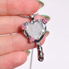 Necklace Copper Mixed Gem Inlay Diamond Heart Shape Cute Style