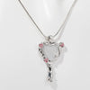 Necklace Copper Mixed Gem Inlay Diamond Heart Shape Cute Style