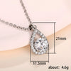 Necklace Copper Mixed Gem Inlay Drop Shape Zircon Simple Style