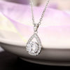Necklace Copper Mixed Gem Inlay Drop Shape Zircon Simple Style