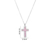 Necklace Copper Mixed Gem Inlay Geometric Cross Electroplating