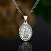 Necklace Copper Mixed Gem Inlay Geometric Oval Pendant Electroplating Unisex