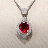 Necklace Copper Mixed Gem Inlay Geometric Retro Elegant Emerald Zircon Box Chain