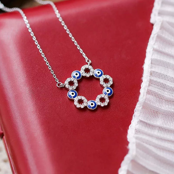 Necklace Copper Mixed Gem Inlay Geometric Style For Ladies