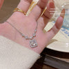 Necklace Copper Mixed Gemstone Geometric Zirconia Women's