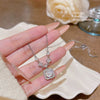 Necklace Copper Mixed Gemstone Geometric Zirconia Women's