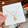 Necklace Copper Mixed Gemstone Geometric Zirconia Women's