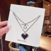Necklace Copper Mixed Gemstone Geometric Zirconia Women's