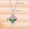 Necklace Copper Mixed Gemstone Inlay Geometric Four Leaf Clover Electroplating For Women