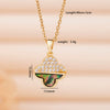 Necklace Copper Mixed Gemstone Inlay Geometric Four Leaf Clover Electroplating For Women