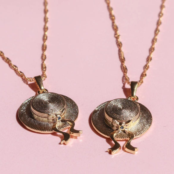 Necklace Copper Mixed Gemstone Inlay Heart Shape Diamond Style