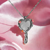 Necklace Copper Mixed Gemstone Inlay Heart Shape Diamond Style
