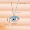 Necklace Copper Mixed Gemstone Inlay Heart Shape Electroplating Light Luxury Style For Women