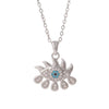 Necklace Copper Mixed Gemstone Inlay Heart Shape Electroplating Light Luxury Style For Women